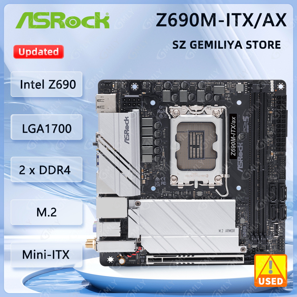 Motherboard ASROCK Z690M-ITX/a - Lga1700 Itx Motherboard Ddr5 ulasan dan harga